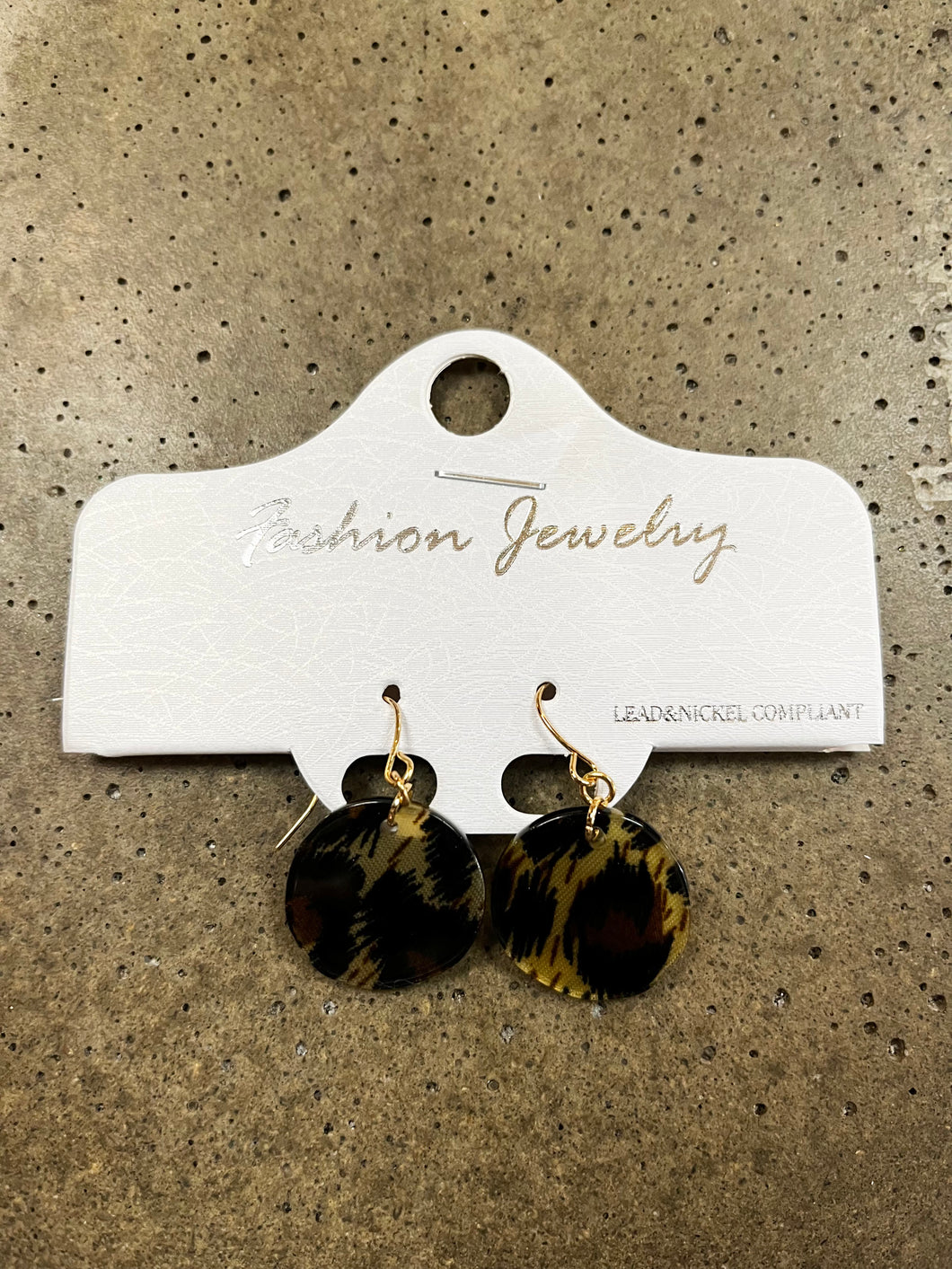 Circle Animal Print Earrings