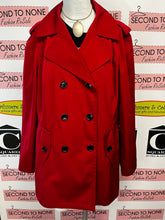 Load image into Gallery viewer, Calvin Klein Short Red Trench Coat (Size L)
