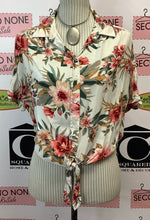 Load image into Gallery viewer, Dex Floral Tie Front Top (Size M)
