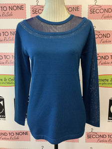 Mesh Collar Bedazzled Top (2 Colours Left!)
