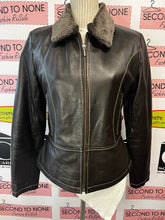 Load image into Gallery viewer, Brown Faux Leather Jacket (Size M)
