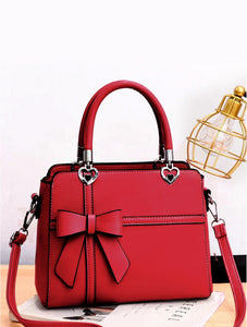 Faux Leather Bow Handbag (Only 1 Left!)