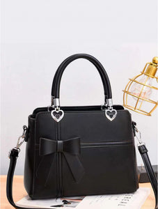 Faux Leather Bow Handbag (Only 1 Left!)