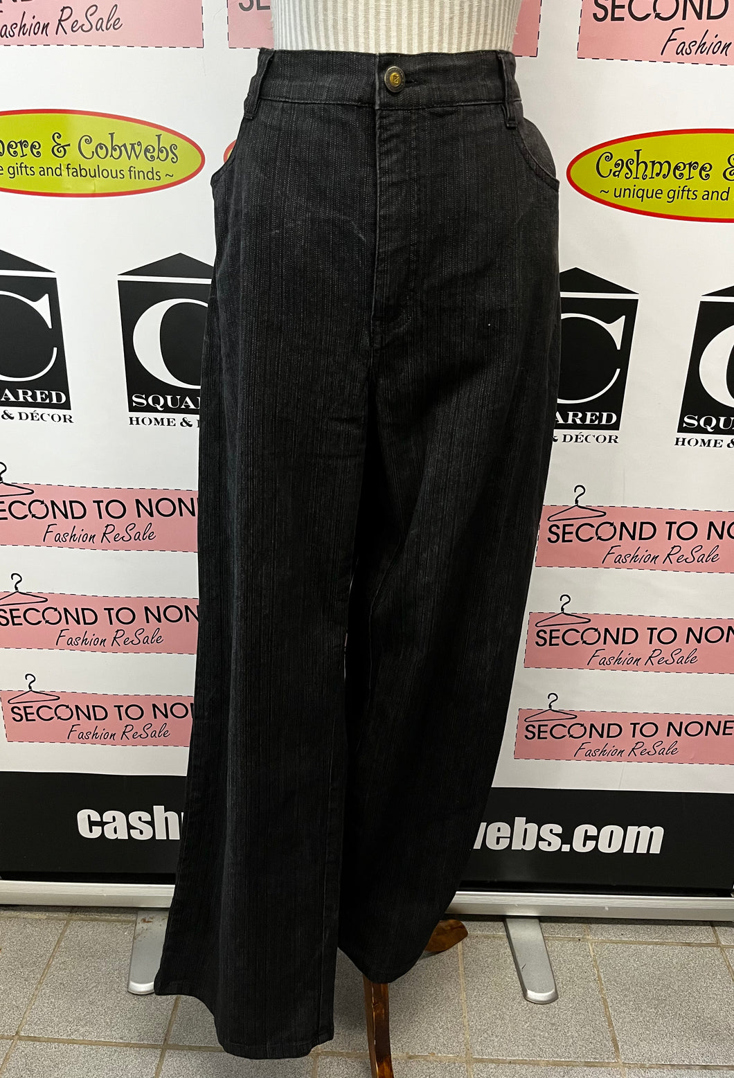 Simon Chang Pinstripe Jeans (Size 16)