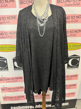 Load image into Gallery viewer, Nina Leonard Black Lace T-Shirt (Size XL)
