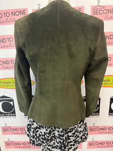 Danier Olive Green Suede Jacket (Size 4-6)