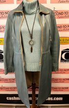 Load image into Gallery viewer, Vintage Plein Sud Blue Leather Jacket (Size 10)
