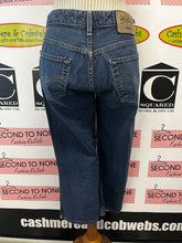 Load image into Gallery viewer, Silver Flare Leg Denim Capris (Waist 31”)
