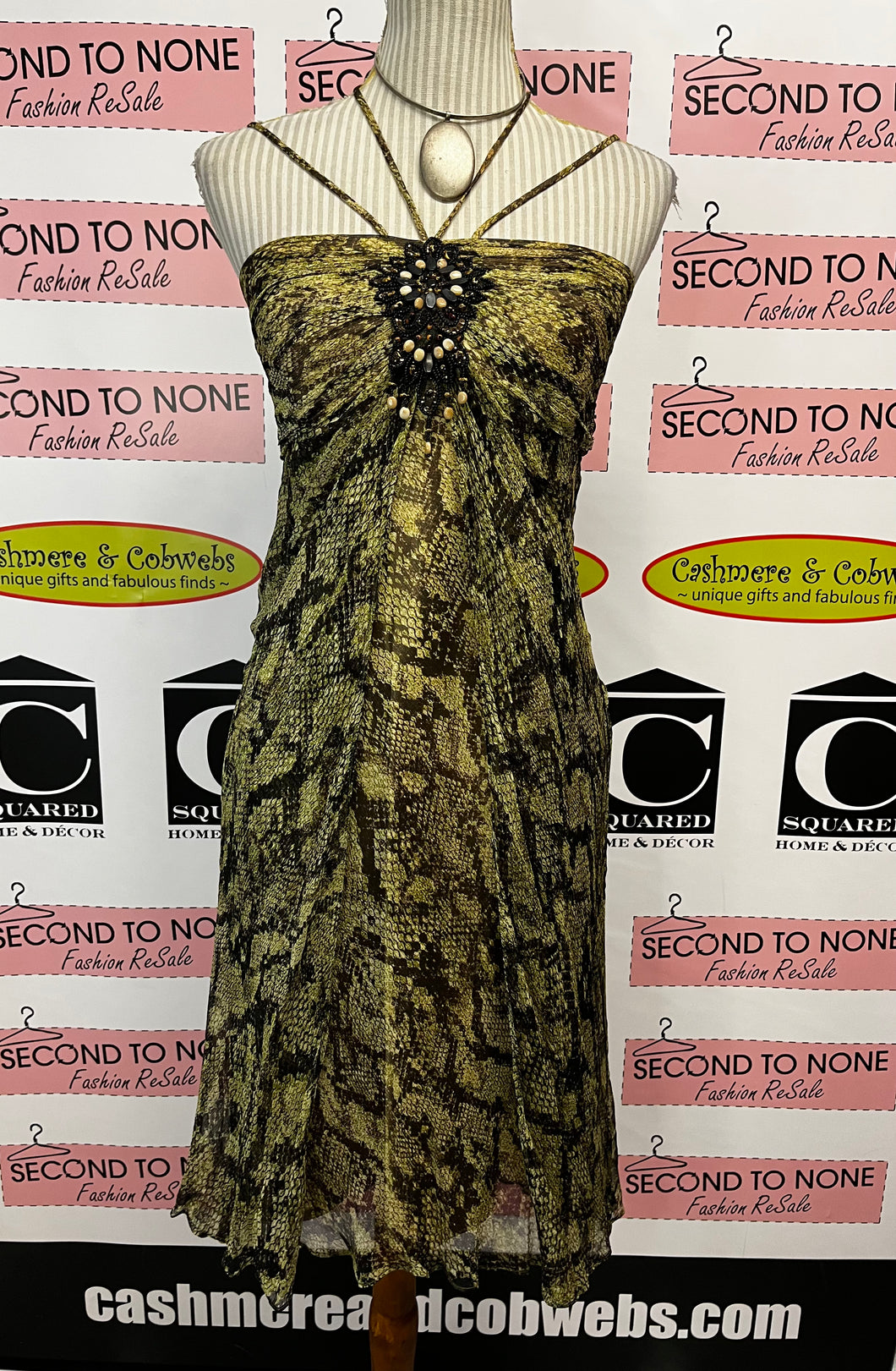 Laundry Silk Snakeskin Print Dress (Size 10)
