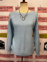 Load image into Gallery viewer, Pearl Cold Shoulder Sweater (Size L)
