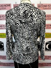Load image into Gallery viewer, Jones New York Wrap Ruffle Top (Size L)
