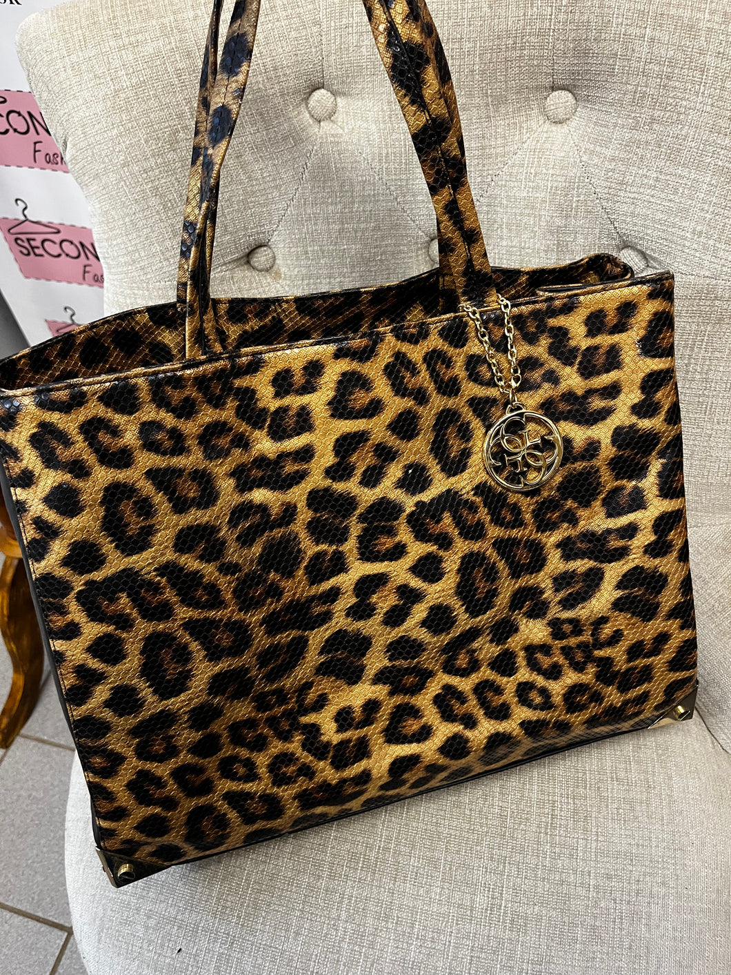 Guess Leopard Tote + Pouch
