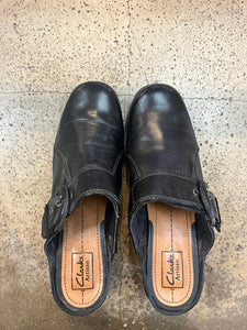 Clark’s Black Leather Clogs (Size 10)