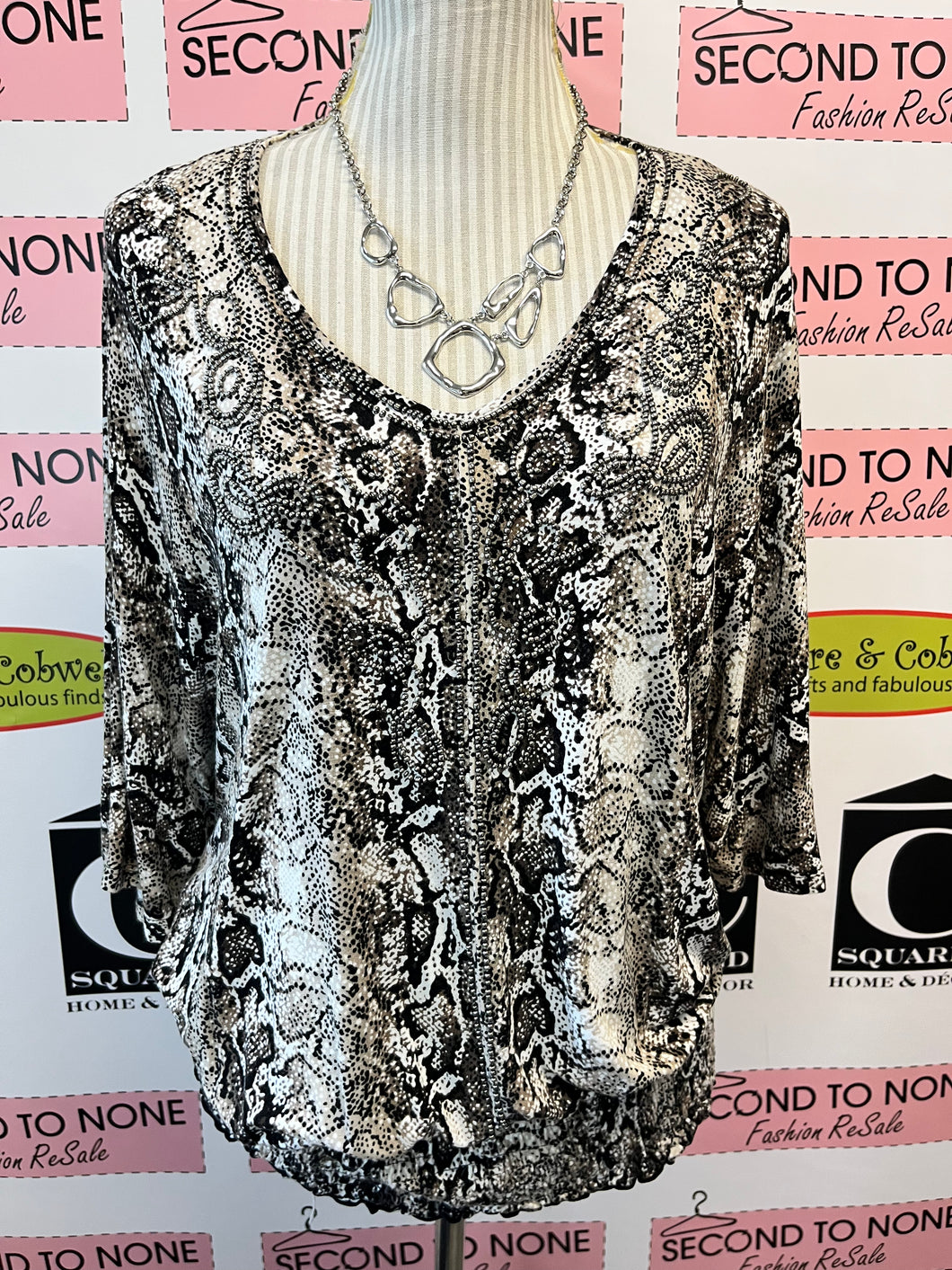 Snakeskin Blouse (Size M)