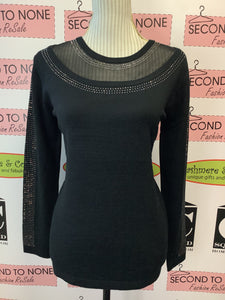 Mesh Collar Bedazzled Top (2 Colours Left!)