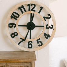 Load image into Gallery viewer, Wooden Wall Clock
