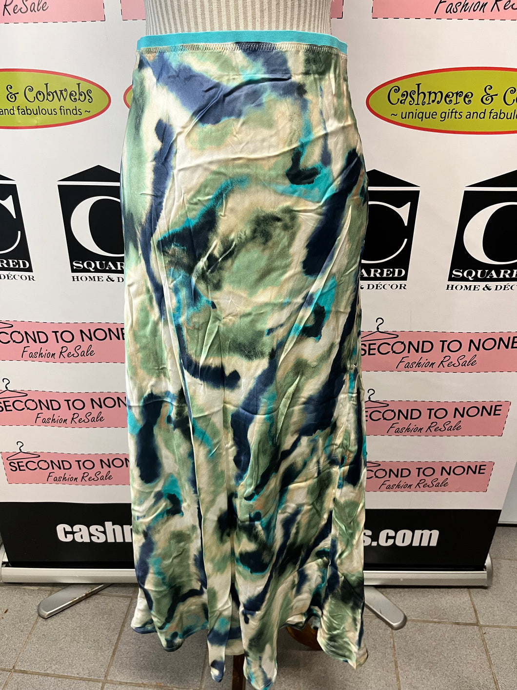 NWT Watercolour Print Silky Maxi Skirt (Size 12/UK16)