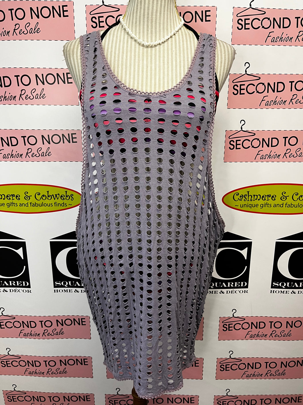 Purple Mesh Cover Up (One Size)