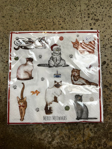 Christmas Dog & Cat Paper Napkins (2 Styles)