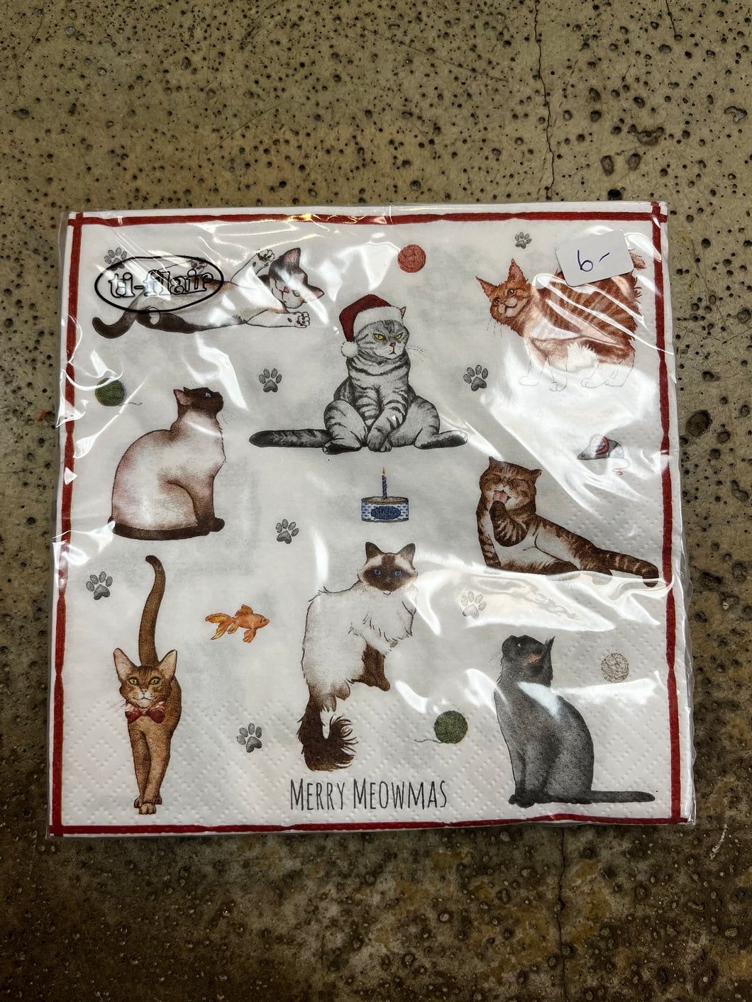 Christmas Dog & Cat Paper Napkins (2 Styles)