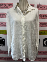 Cargar imagen en el visor de la galería, J. Crew 100% White Linen Blouse (Size 10)
