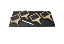 Load image into Gallery viewer, Slate Cheese Board With Chalkboard Markers
