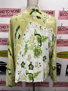 Green Beaded Cardigan (Size XL)