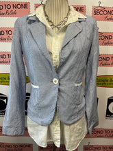 Charger l'image dans la galerie, NWT Kenar Pinstripe Linen Blend Blazer (Size S)
