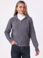 Charger l'image dans la galerie, Dk. Grey Double Zip Hooded Sweater (One Size)
