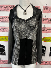 Load image into Gallery viewer, Mixed Fabric &amp; Texture Zip Front Top (Size XL)
