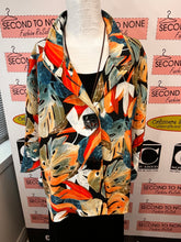 Cargar imagen en el visor de la galería, Joseph Ribkoff Palm Leaf Swing Jacket (Size 14)
