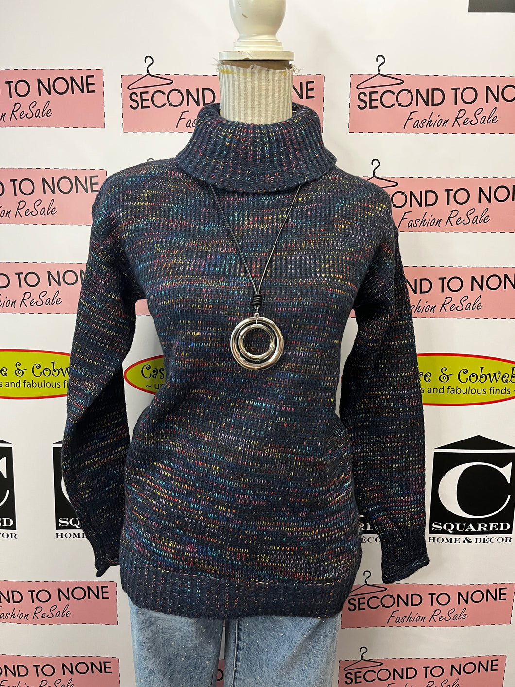 Multicolour Sweater Turtleneck (Only 1 XL Left!)