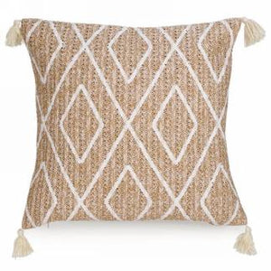 Basket-Feel Diamond-Print Cushion