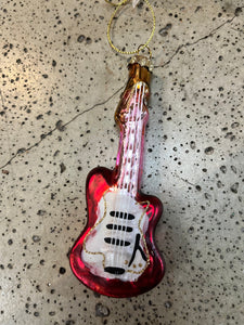 Glass Guitar Ornament (Only 1 Left!)