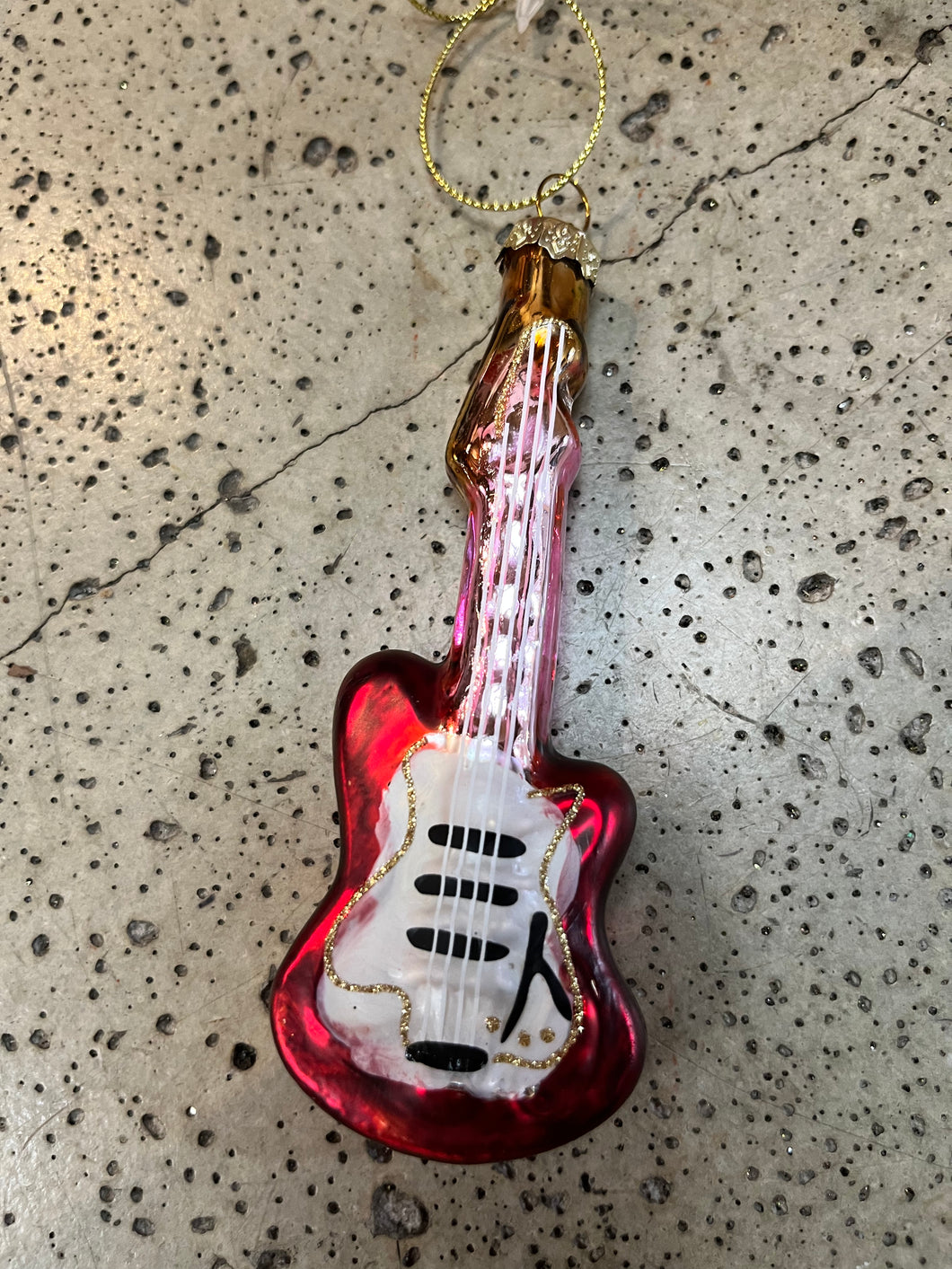 Glass Guitar Ornament (Only 1 Left!)