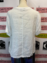 Load image into Gallery viewer, Made in Italy Linen Ruffle Top (Size S)
