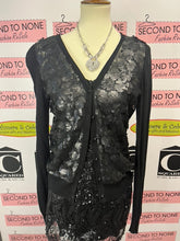 Load image into Gallery viewer, BCBG Black Sequin Cardigan (Size M)
