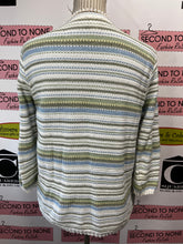 Cargar imagen en el visor de la galería, Northern Reflections Striped Cotton Cardi (Size M)
