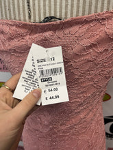 Load image into Gallery viewer, NWT Rose Pink Glittery Lace Dress (Size 12)

