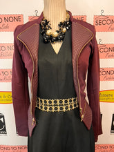 Cargar imagen en el visor de la galería, NWT Burgundy Moto Jacket (Size S)
