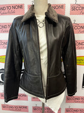 Load image into Gallery viewer, Brown Faux Leather Jacket (Size M)

