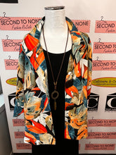 Cargar imagen en el visor de la galería, Joseph Ribkoff Palm Leaf Swing Jacket (Size 14)
