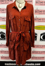 Load image into Gallery viewer, NWT Grace &amp; Lace Orange Denim Dress (Size XL)
