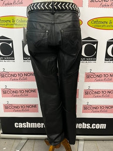 Harley Davidson Leather Pants & Bling Belt (Size 2)