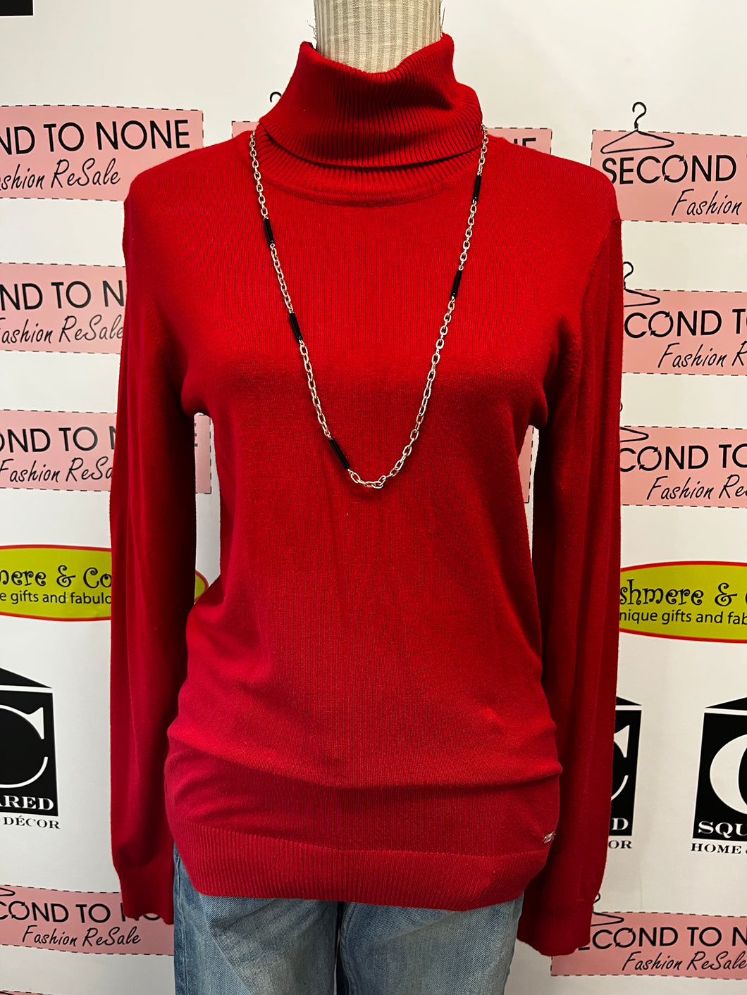 Calvin Klein Red Turtleneck (Size M)