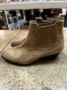 Faux Suede Studded Ankle Boots (Size 40=9)