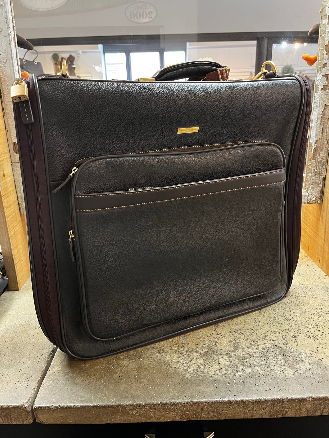 Brooks Brothers Leather Garment Bag