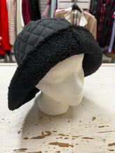 Load image into Gallery viewer, Black Reversible Sherpa Bucket Hat
