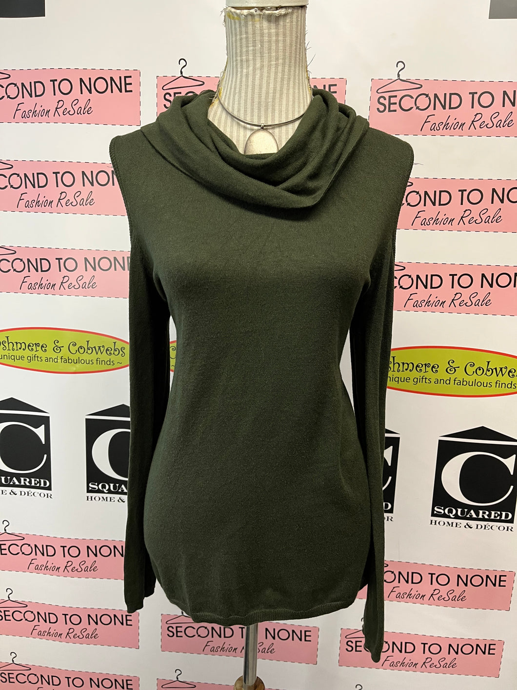 David Bitton Buffalo Cowl Neck Cold Shoulder Top (Size M)