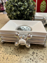 Load image into Gallery viewer, Ceramic &amp; Chrome Soap Dish with Antique Tap
